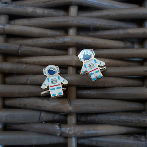 Enamel cufflinks - astronaut