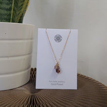 Load image into Gallery viewer, Temple bead pear drop pendant - rose
