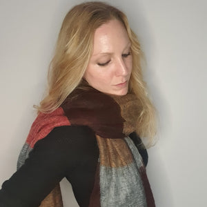 Lolly scarf - dusty pink/coral/saffron/rose