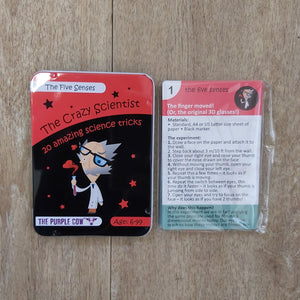 The crazy scientist - five senses activity cards
