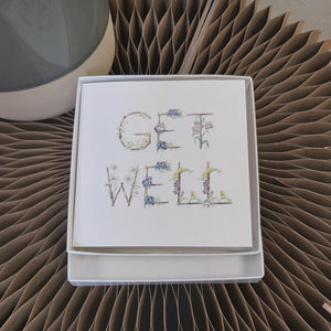 Boxed earrings card - get well