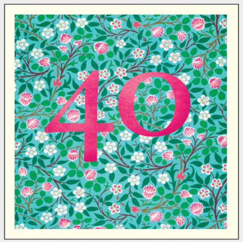 40th birthday card