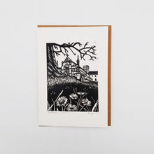 Load image into Gallery viewer, St Albans Cathedral linocut card
