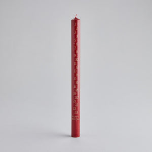 Christmas Advent candle - red