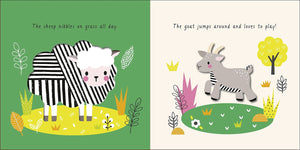 Animals on the farm board book