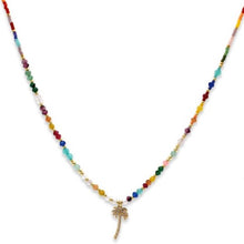 Load image into Gallery viewer, Arcus palm tree charm pendant necklace - multicoloured
