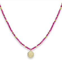 Load image into Gallery viewer, Artemis beaded gemstone necklace - pink
