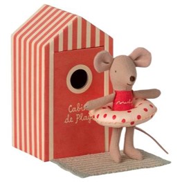 Beach mouse - little brother in cabin de plage