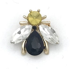 Luna bee pin brooch - black