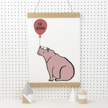 Load image into Gallery viewer, Rhino balloon &#39;Be kind&#39; print only
