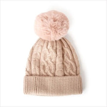 Load image into Gallery viewer, Bella faux fur bobble hat - various colours
