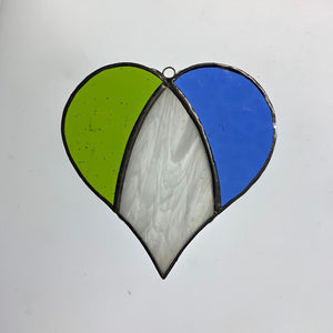 Handmade glass heart - The Bella - large