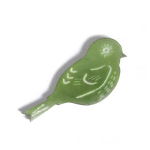 Load image into Gallery viewer, Woodland friends warbler brooch - various colours
