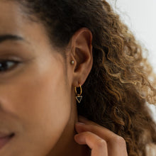 Load image into Gallery viewer, Black triangle earrings
