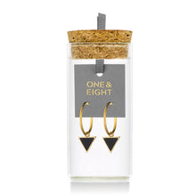 Load image into Gallery viewer, Black triangle earrings
