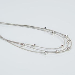 Bora 3 strand necklace - silver