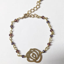 Load image into Gallery viewer, Bespoke Raindrops on Roses jewellery - brass bracelet
