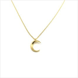 Celestial crescent moon necklace