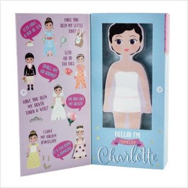 Wooden magnetic dress up doll - Charlotte