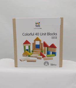 Colourful 40 unit blocks