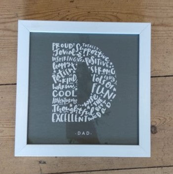 Dad D framed print