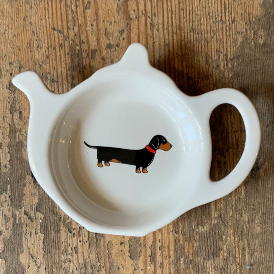 A fabulous tea bag dish for all dachshund lovers. Presented in its very own kraft gift box to make the perfect present.