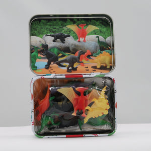 Dinky dinos in a tin