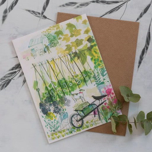 The dog & the blackbird card