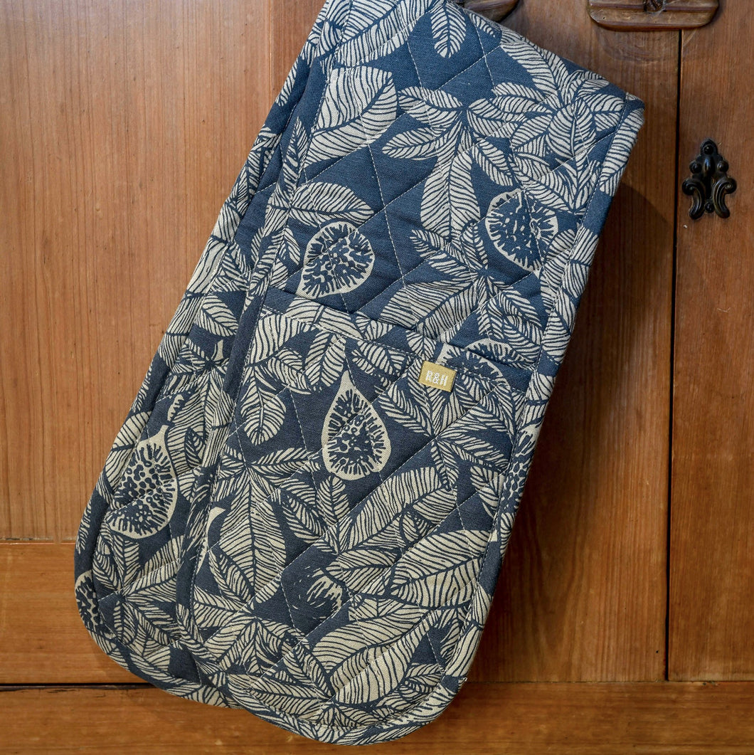 Fig tree double oven glove - dark slate