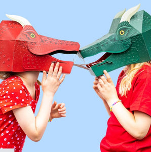 Make your own fire-breathing dragon mask