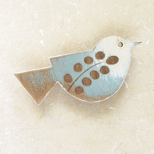 Songbird brooch (duck egg)
