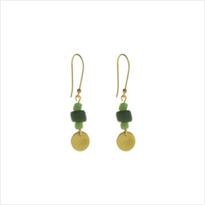Earth trio earrings - green