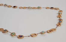 Load image into Gallery viewer, Elements long necklace - gold with mixed stones
