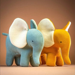 Knitted baby elephant - various colours