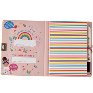 Rainbow fairy top secret lockable diary