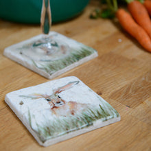 Load image into Gallery viewer, Kensington Collection - family of hares coasters x 2
