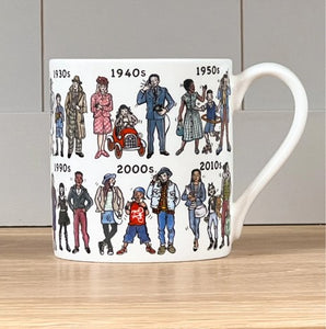 Fashion through the decades mug
