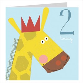 Age two giraffe card