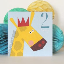 Load image into Gallery viewer, Age two giraffe card
