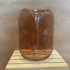 Glass vase - brown