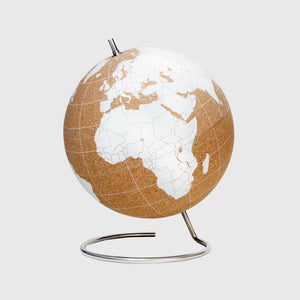 Cork globe - white