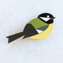 Load image into Gallery viewer, Great tit brooch
