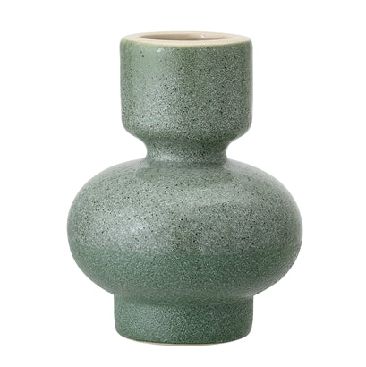 Stoneware candlestick - green