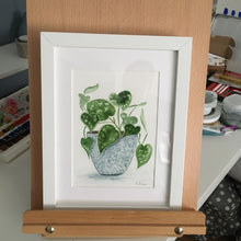 Load image into Gallery viewer, Heart shaped original watercolour framed painting

