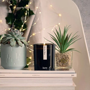 Herbal tea scented candle