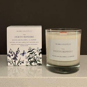 Herts candle - woodland bluebell & jasmine - 3 wick