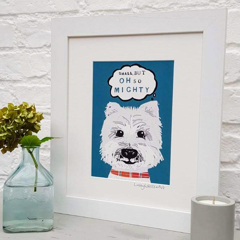 West Highland terrier framed print