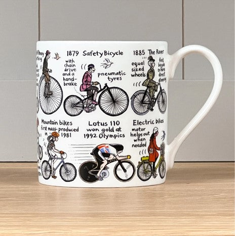 History of cycling mug
