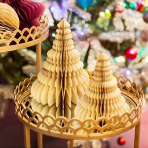 Paper honeycomb standing tree decs - set of 2