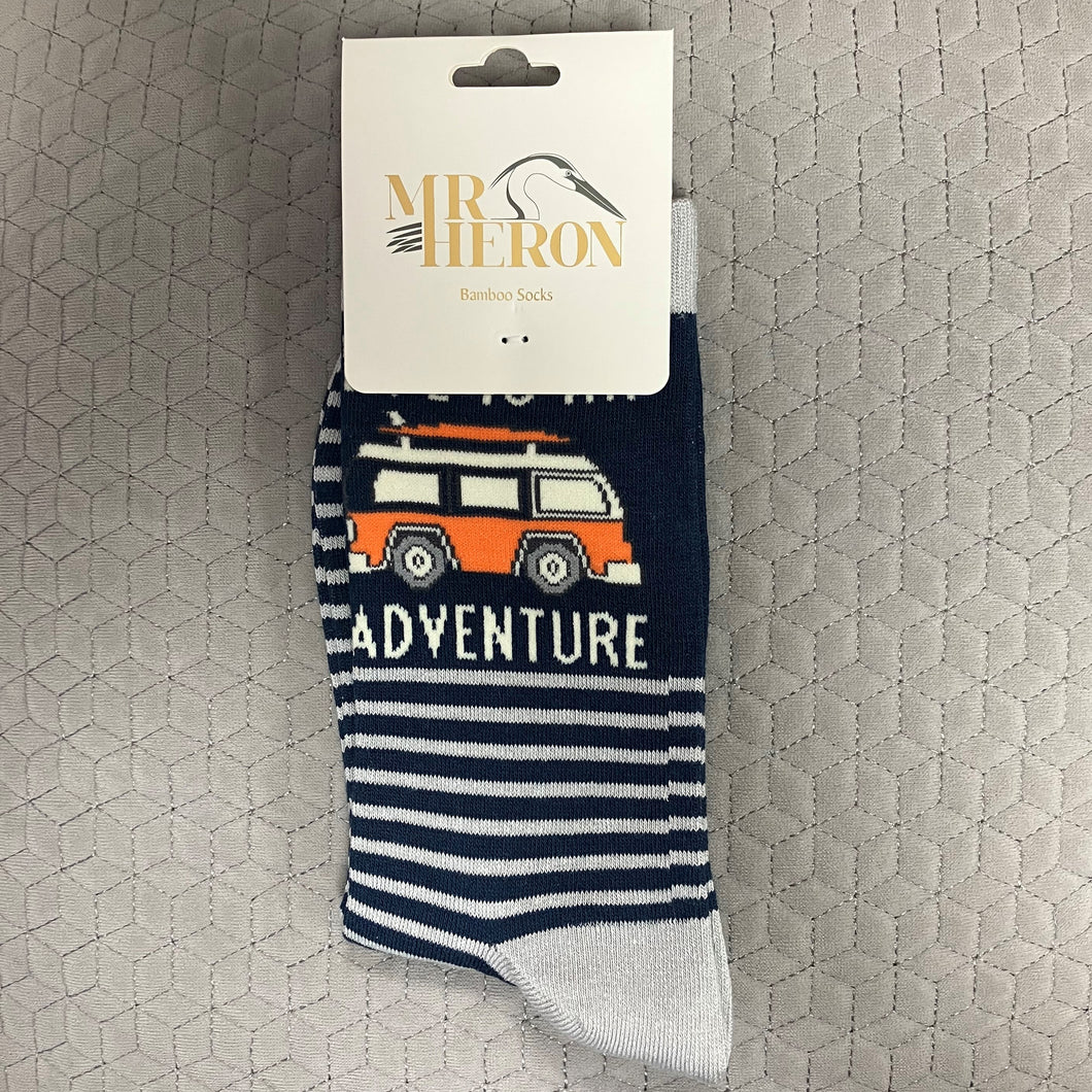 Adventure van socks - navy